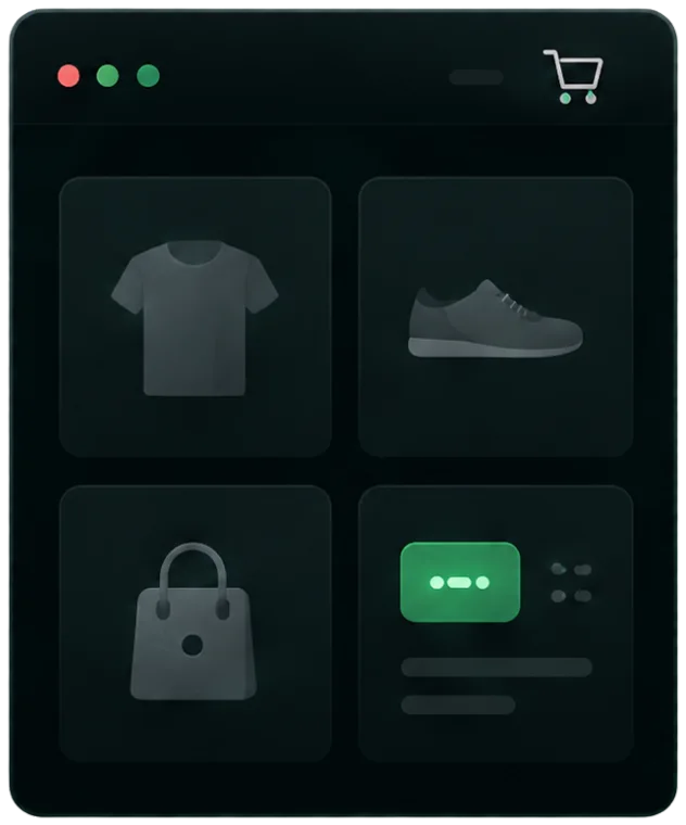 Browservoorbeeld van een webshop met productoverzicht
