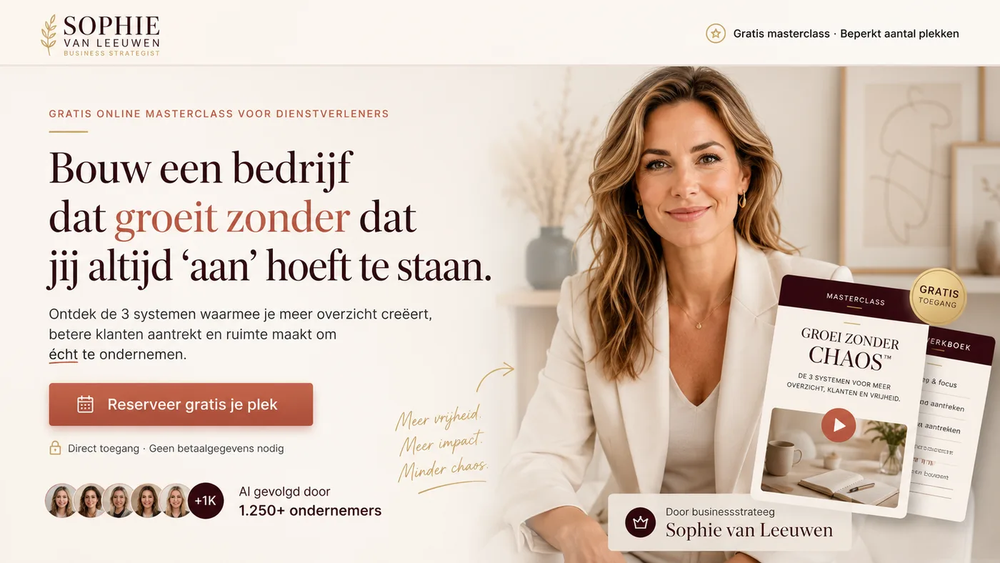 Sophie van Leeuwen (Masterclass funnel concept)