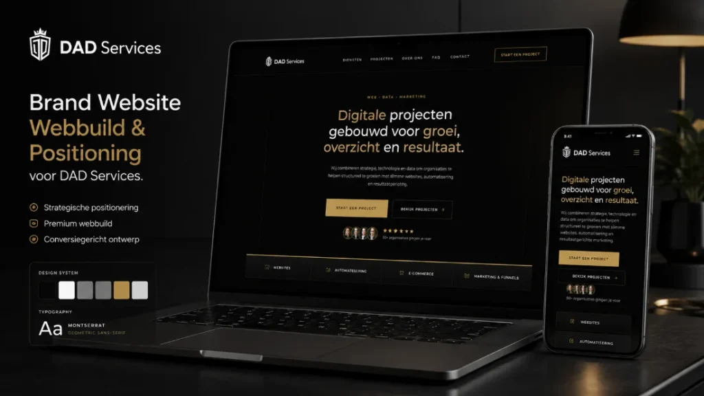 Snelle merkwebsite voor een online dienstverlener